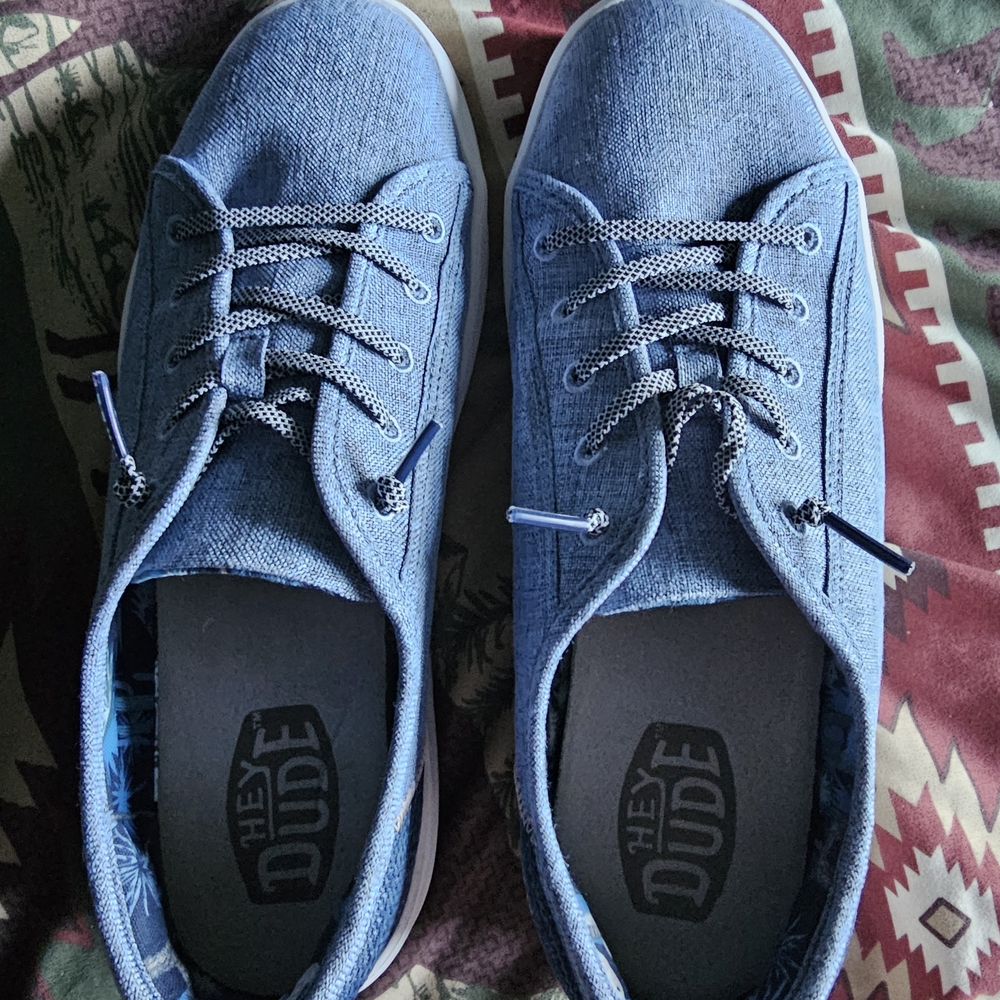 Hey Dude Blue Casual Shoes Size 10